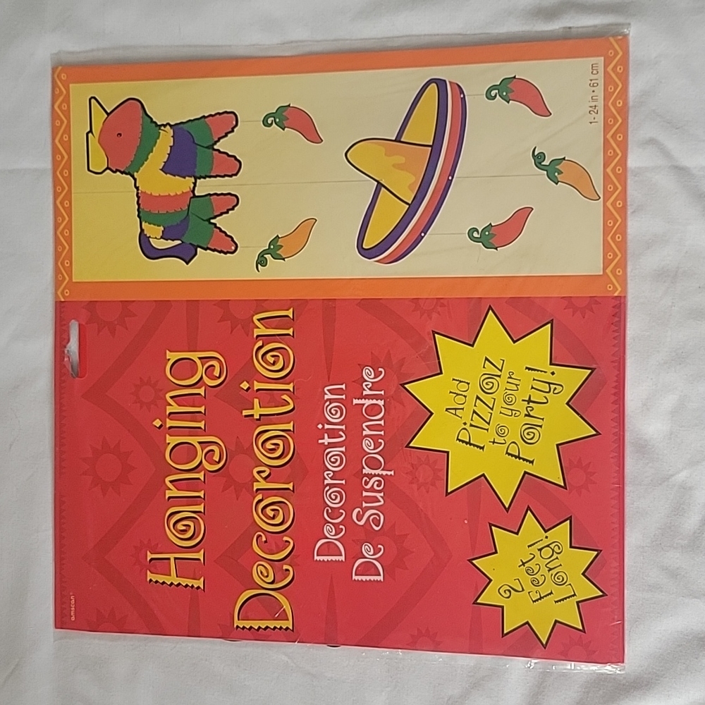 🪅NEW 🪇 Fiesta Mexican Hanging Decoration 2Ft L Piñata 🪅 Sombrero